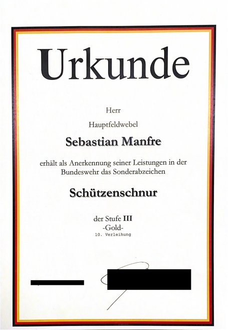 Bw - 10. Schützenschnur Gold Bw - 10. Schützenschnur Gold